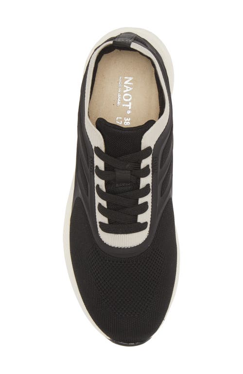 Naot Krypton Sneaker In Black/grey Knit