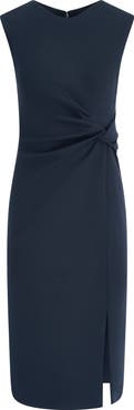 Donna Karan New York Twist Waist Sheath Dress