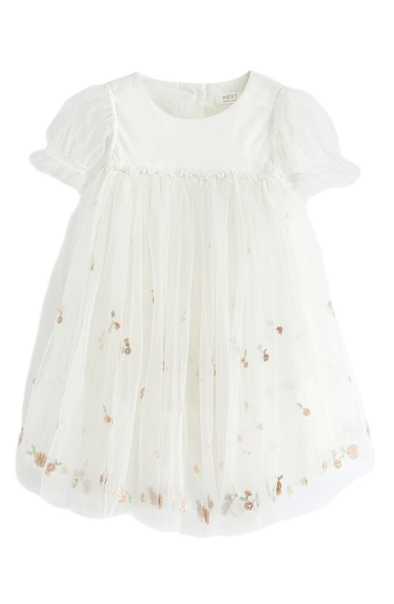 NEXT Kids' Floral Embroidery Dress, Main, color, 