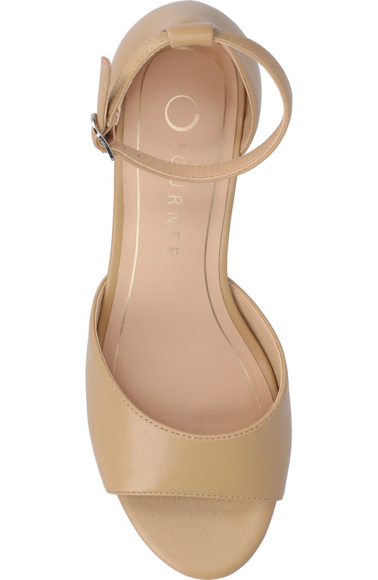 Journee Collection Jezzie Kitten Heel Sandal - Extra Wide Width Available, Alternate, color, Sand