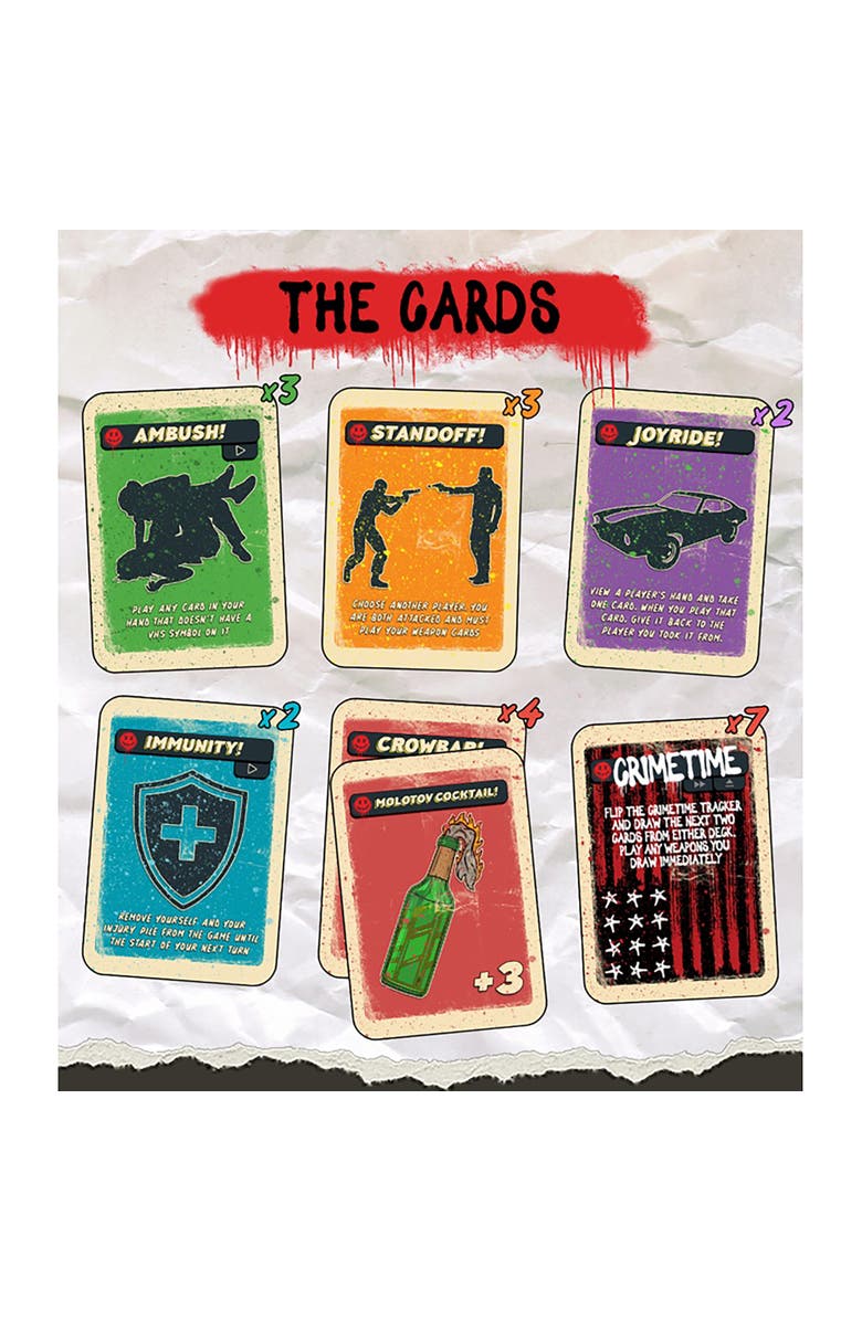 Psycho Killer Crimetime Expansion Party Card Game, Alternate, color, Red