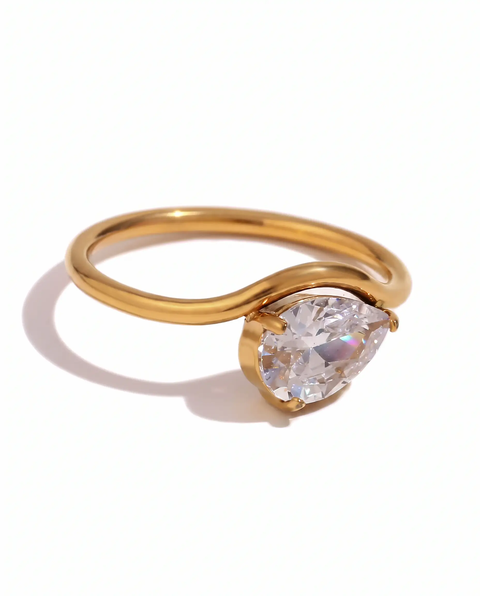 Cubic Zirconia Solitaire Ring