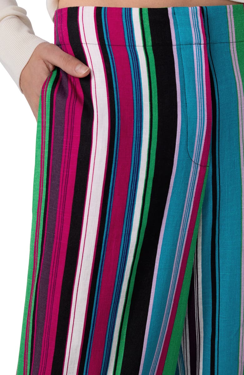 Diane von Furstenberg Alexander Stripe Pants, Alternate, color, Tropez Stripe Big Gossip Pink