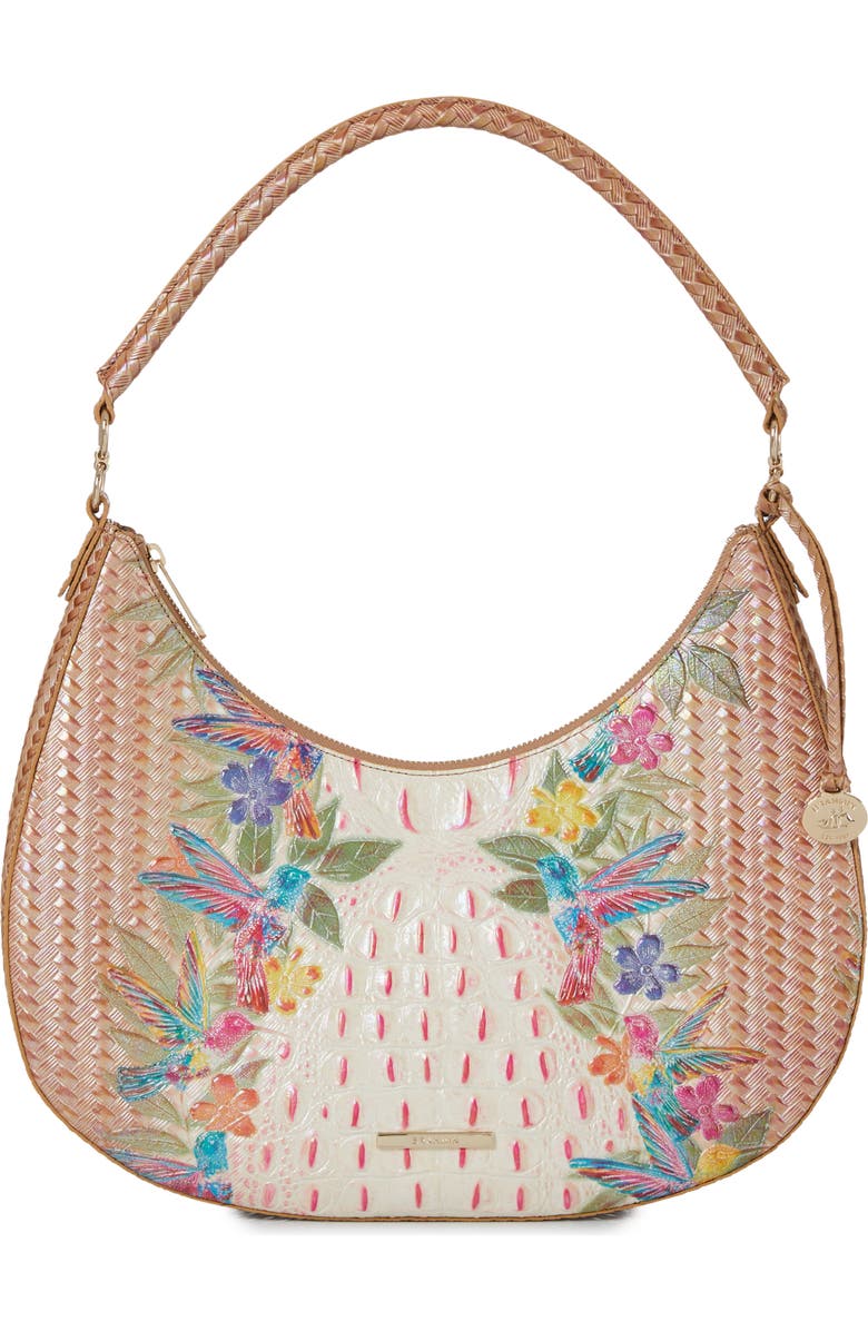 Brahmin Bekka Embossed Leather Shoulder Bag, Main, color,