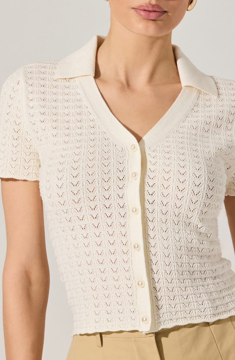 ASTR the Label Short Sleeve Cardigan, Alternate, color,