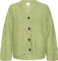 ICHI Ihbaling Button Front Sweater
