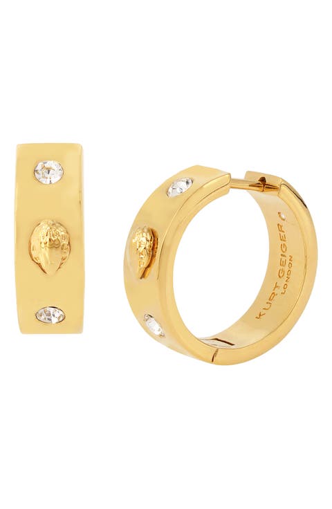 Crystal Huggie Hoop Earrings