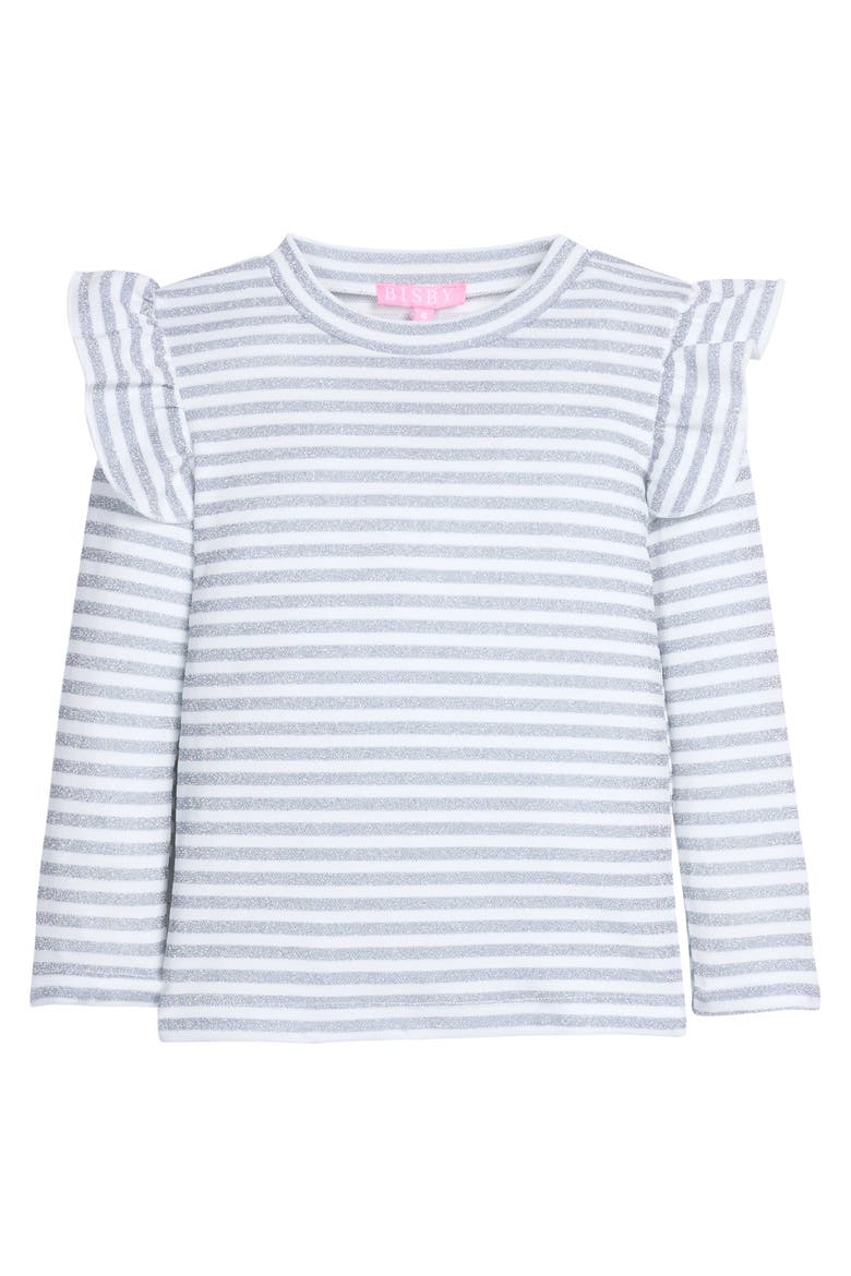 Kids' Sparkle Sadie Top, Alternate, color, Silver Stripe