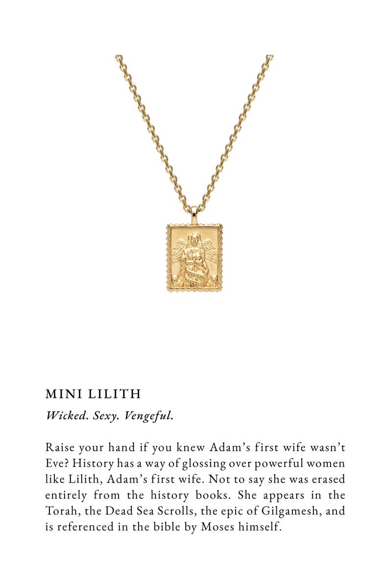 Awe Inspired Mini Lilith Pendant Necklace, Alternate, color, Gold Vermeil