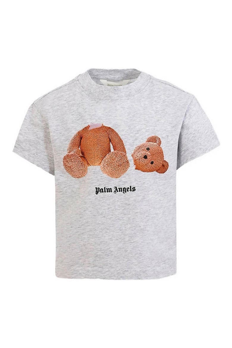Kids' Bear Graphic T-Shirt, Main, color, GREY MELANGE BROWN