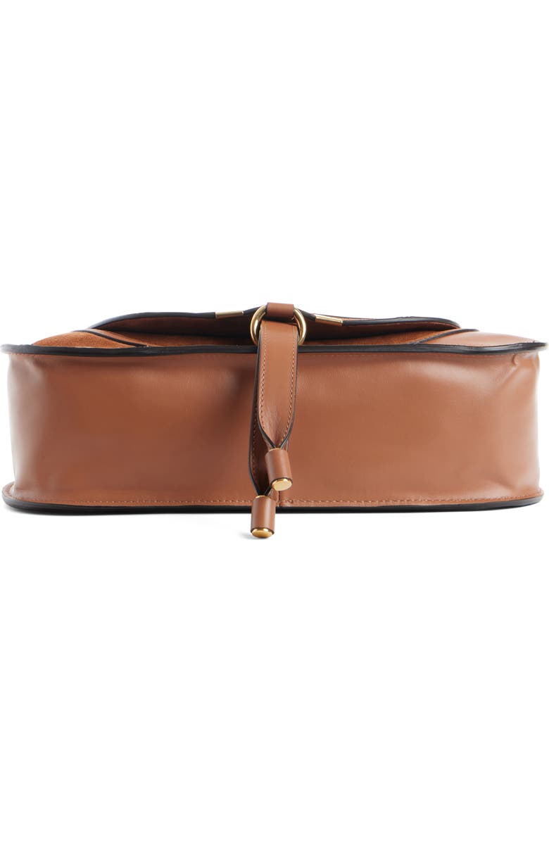 Chloé Marcie Leather & Suede Patchwork Satchel, Alternate, color, Dusty Tan