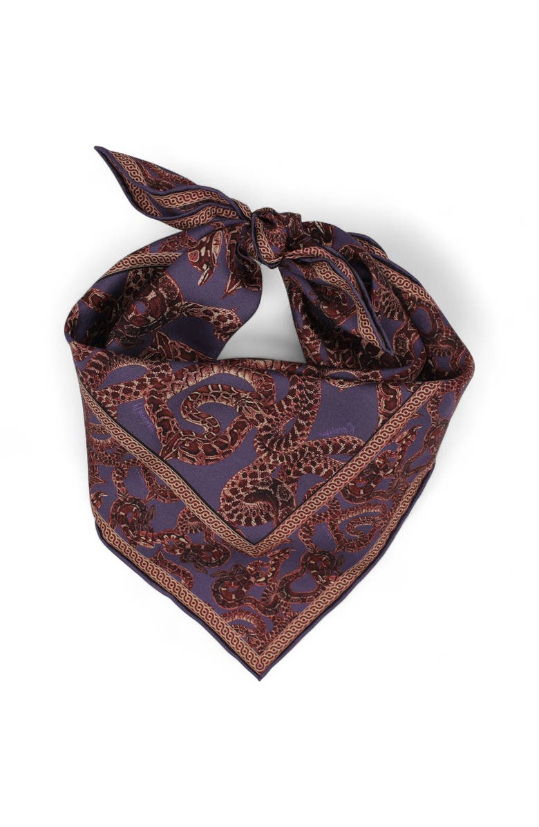 Monzlapur Silk Snake Scarf, Main, color, Purple X Vino