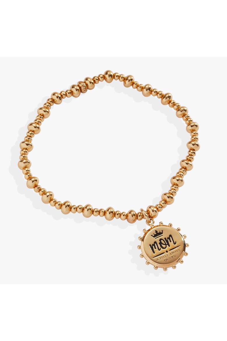 BILY Mom - Title Above Queen Stretch Bracelet, Alternate, color, Gold