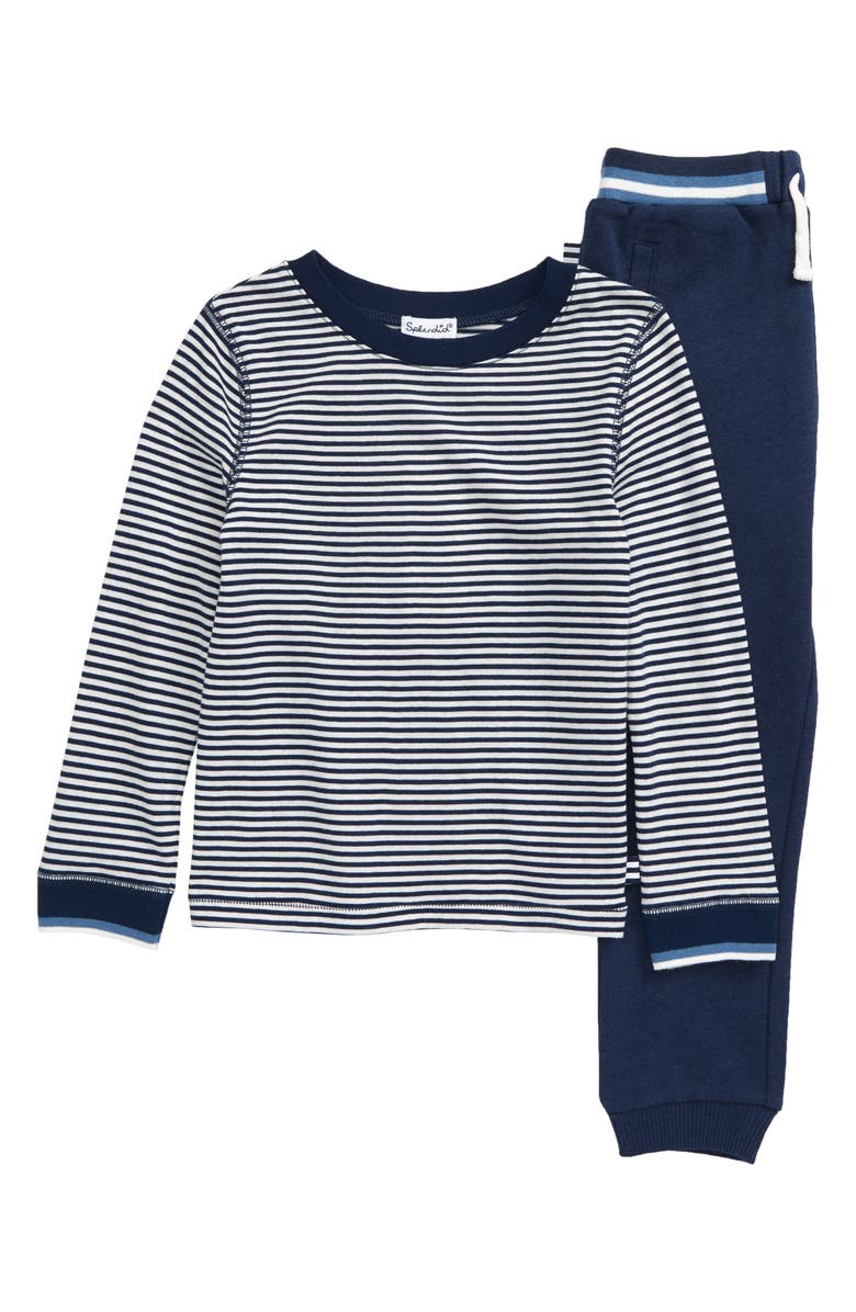 Splendid Stripe T-Shirt & Sweatpants Set, Main, color, 