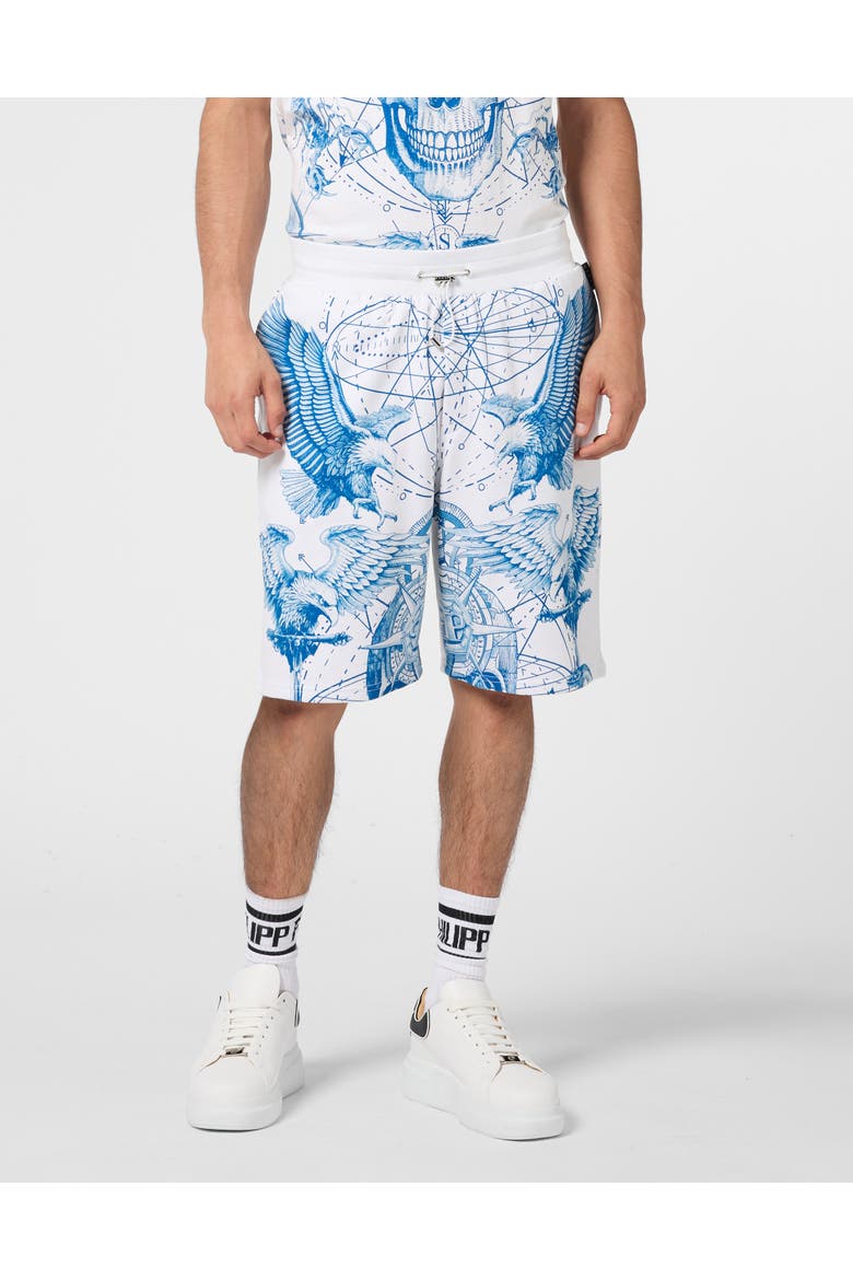 Fleece Shorts Tattoo Tattoo Men, Main, color, OffWhite