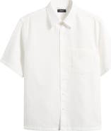 Theory Weekend Short Sleeve Thermal Button-Up Shirt