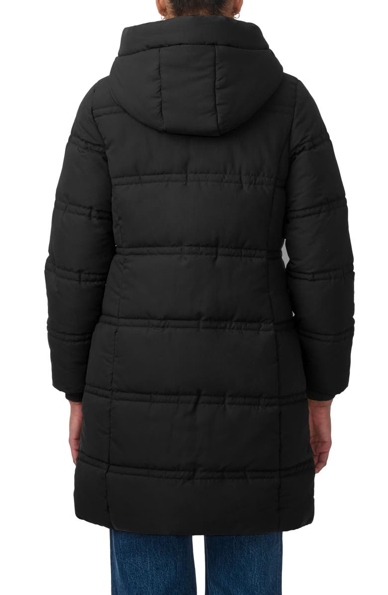 Bernardo Minimalist Double Needle Stitched Puffer Coat, Alternate, color, 