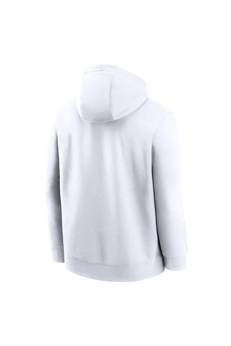 Men's Jordan Brand White Michigan Wolverines Primetime Evergreen Club Fleece Pullover Hoodie, Alternate, color, White