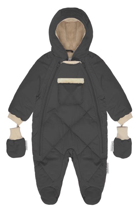 Benji Water Repellent Hooded Snowsuit with Attached Mittens (Baby)