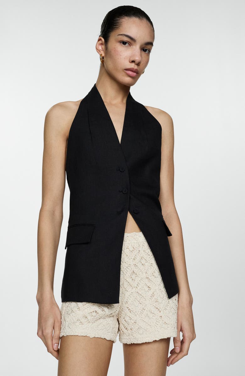 MANGO Open Stitch Shorts, Alternate, color, Beige