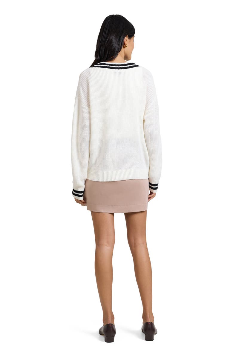 Onia Front Welt Mini Skirt, Alternate, color, Warn Taupe