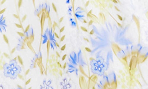 City Chic Lilliana Floral Long Sleeve Shirtdress In White