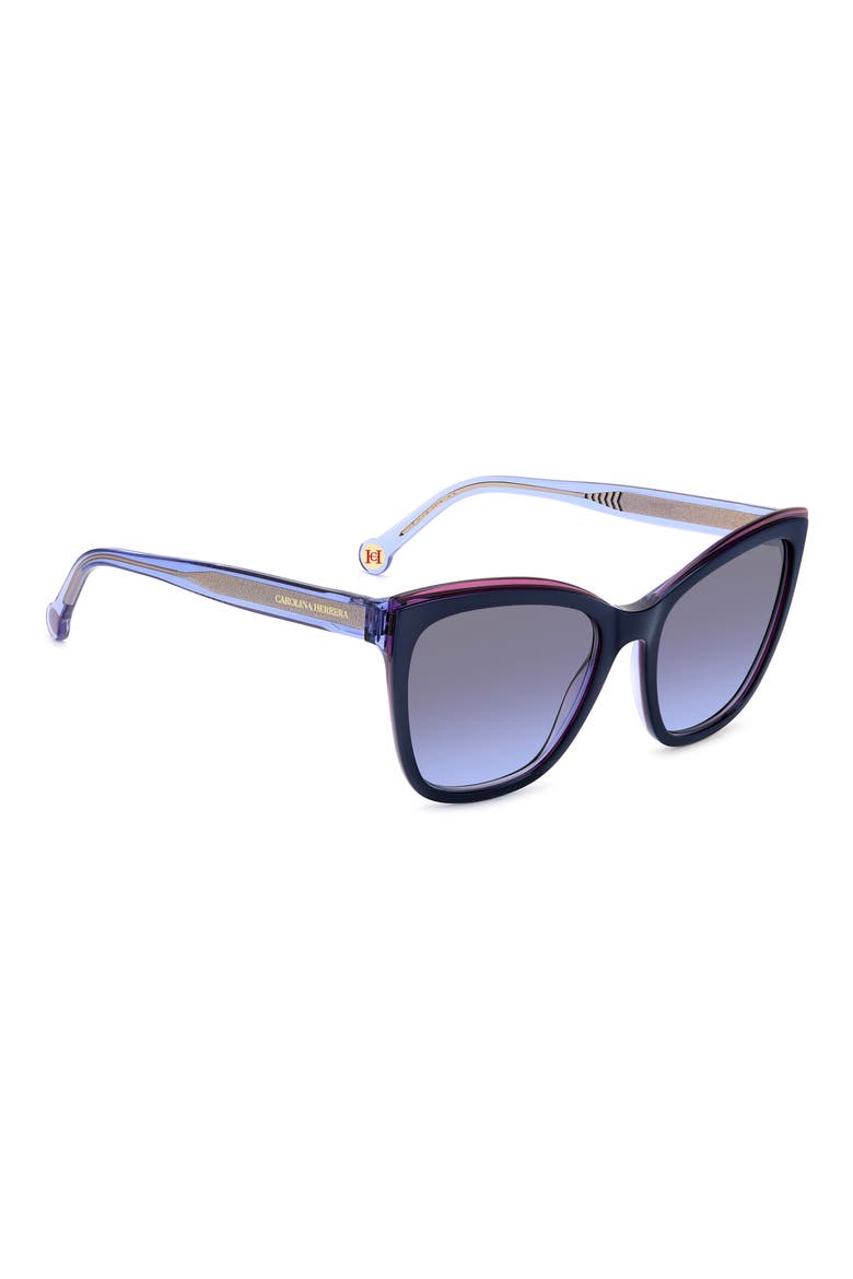 55mm Cat Eye Sunglasses, Alternate, color, NAVY MULTI