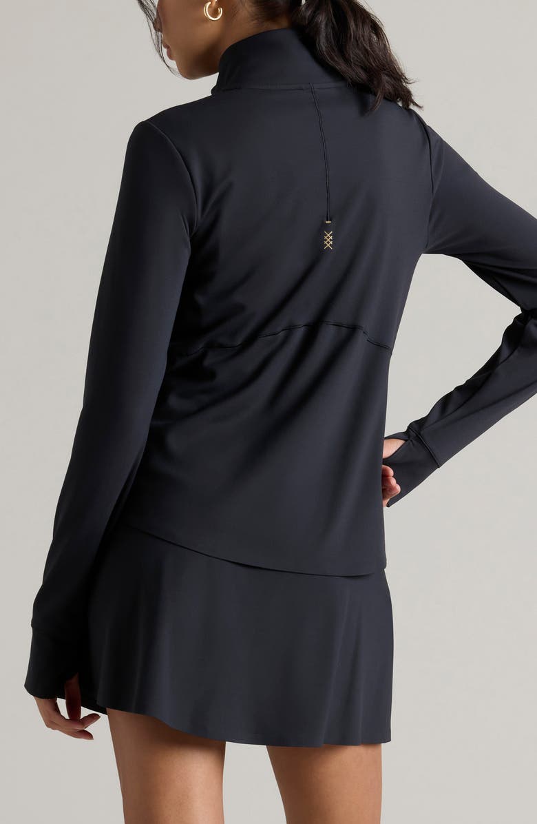 Rhone Course to Court Long Sleeve Quarter Zip Top, Alternate, color, Black