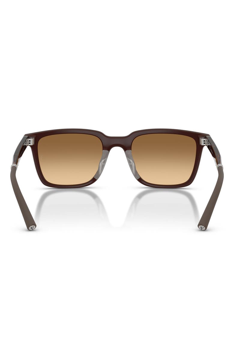 Oliver Peoples x Roger Federer Mr. Federer 52mm Polarized Rectangular Sunglasses, Alternate, color, Brown / Saddle Gradient