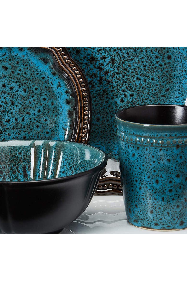 Mystic Waves 16 Piece Dinnerware Set, Alternate, color, Red
