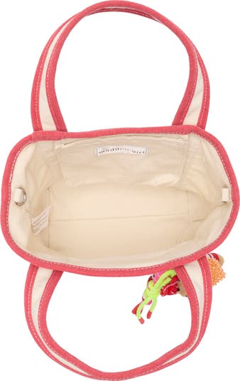Canvas Mini Tote with Charm