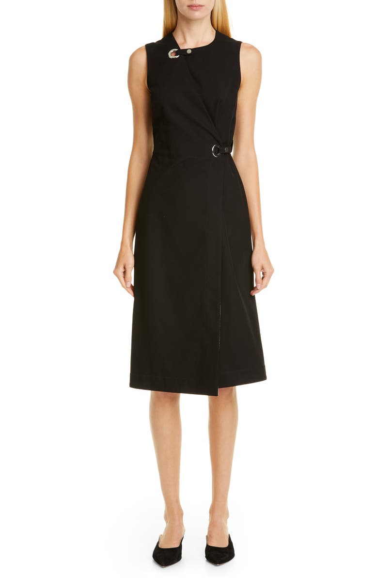 Rosetta Getty Grommet Wrap Dress, Main, color, 