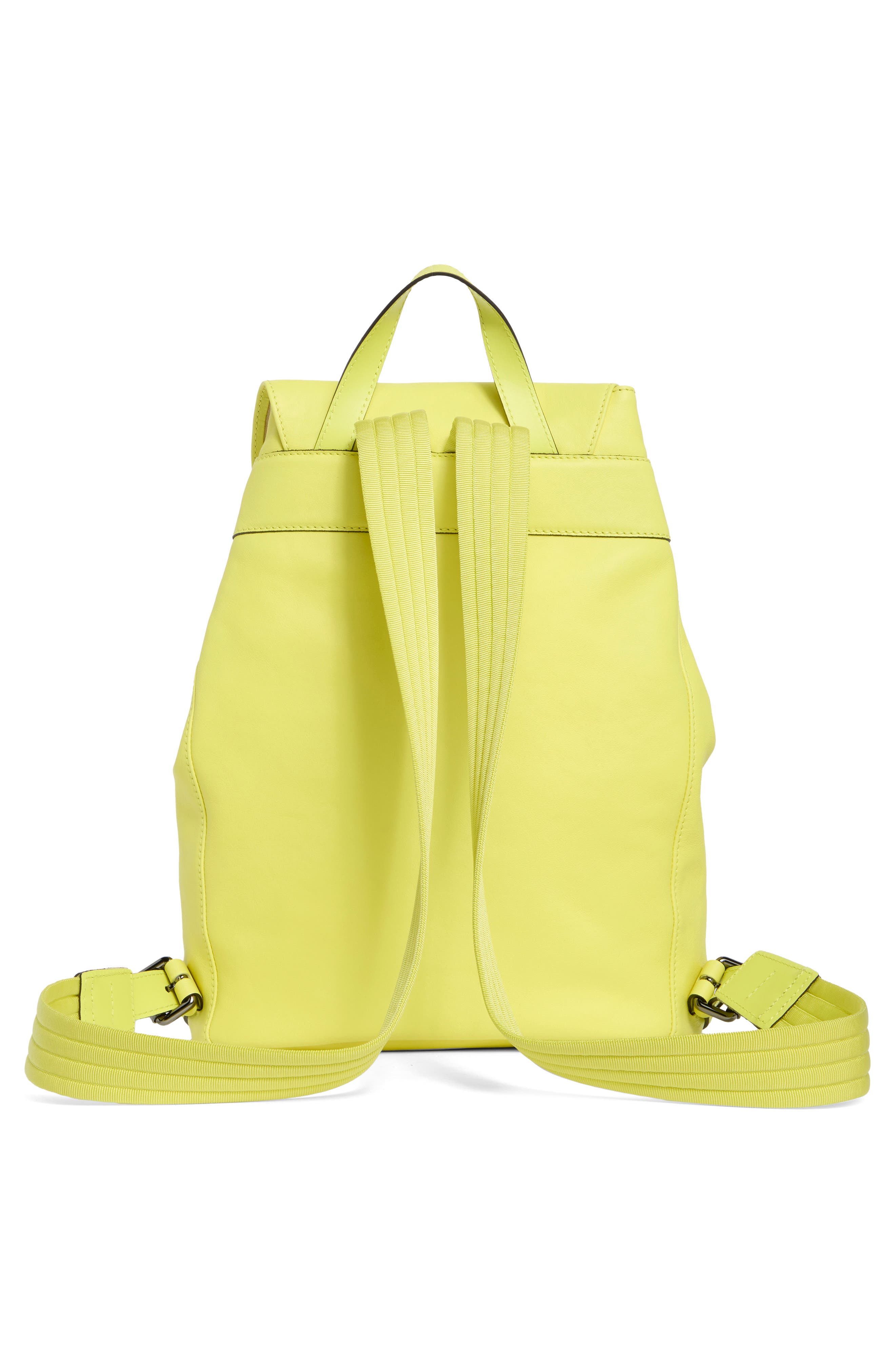 Longchamp 3D Medium Leather Backpack, Alternate, color, Neon