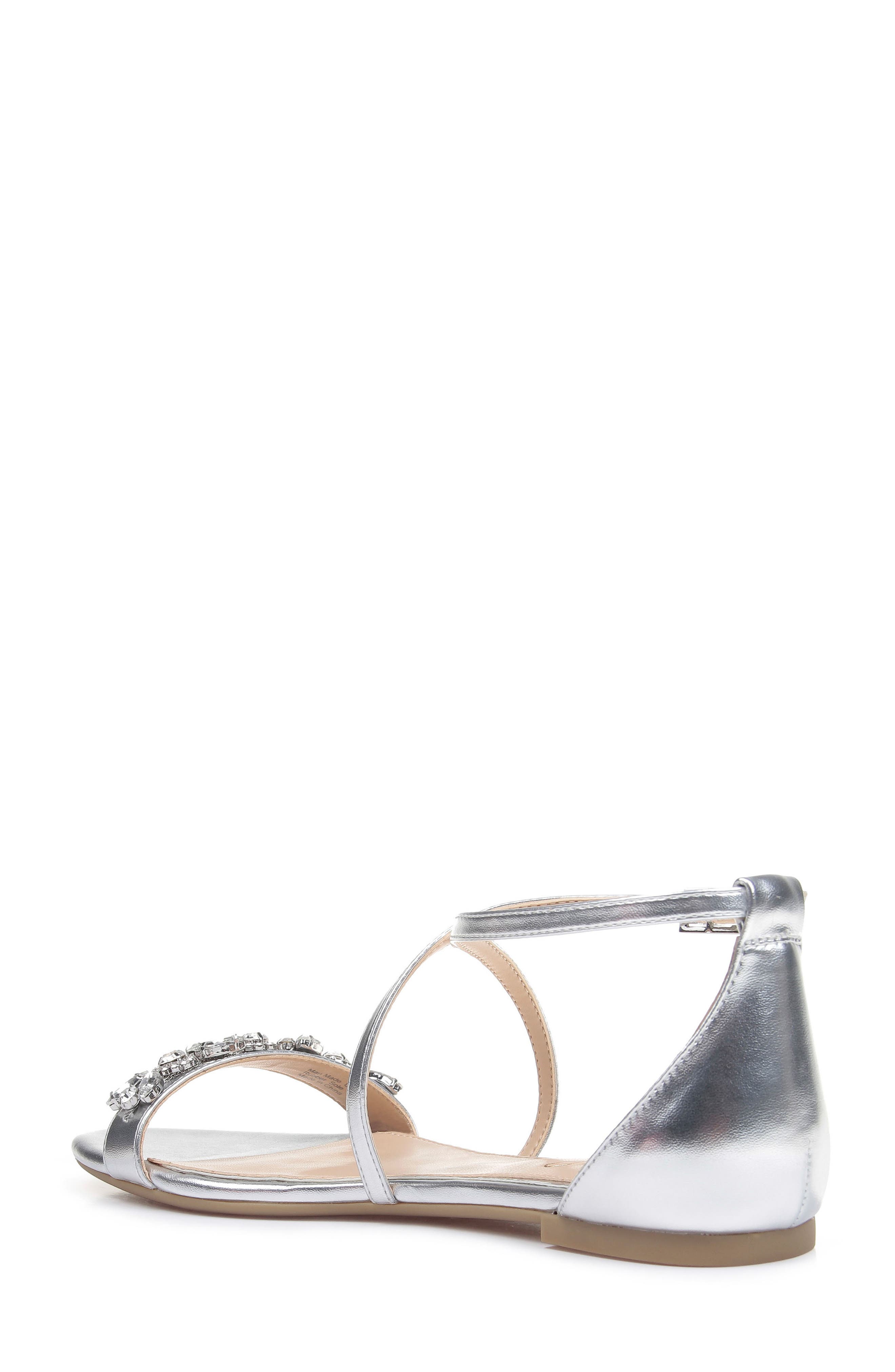Jewel Badgley Mischka Tessy Embellished Sandal, Alternate, color, Silver