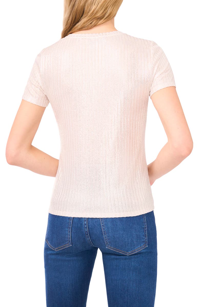 Ted Baker Piper Metallic Knit Top, Alternate, color, New Ivory