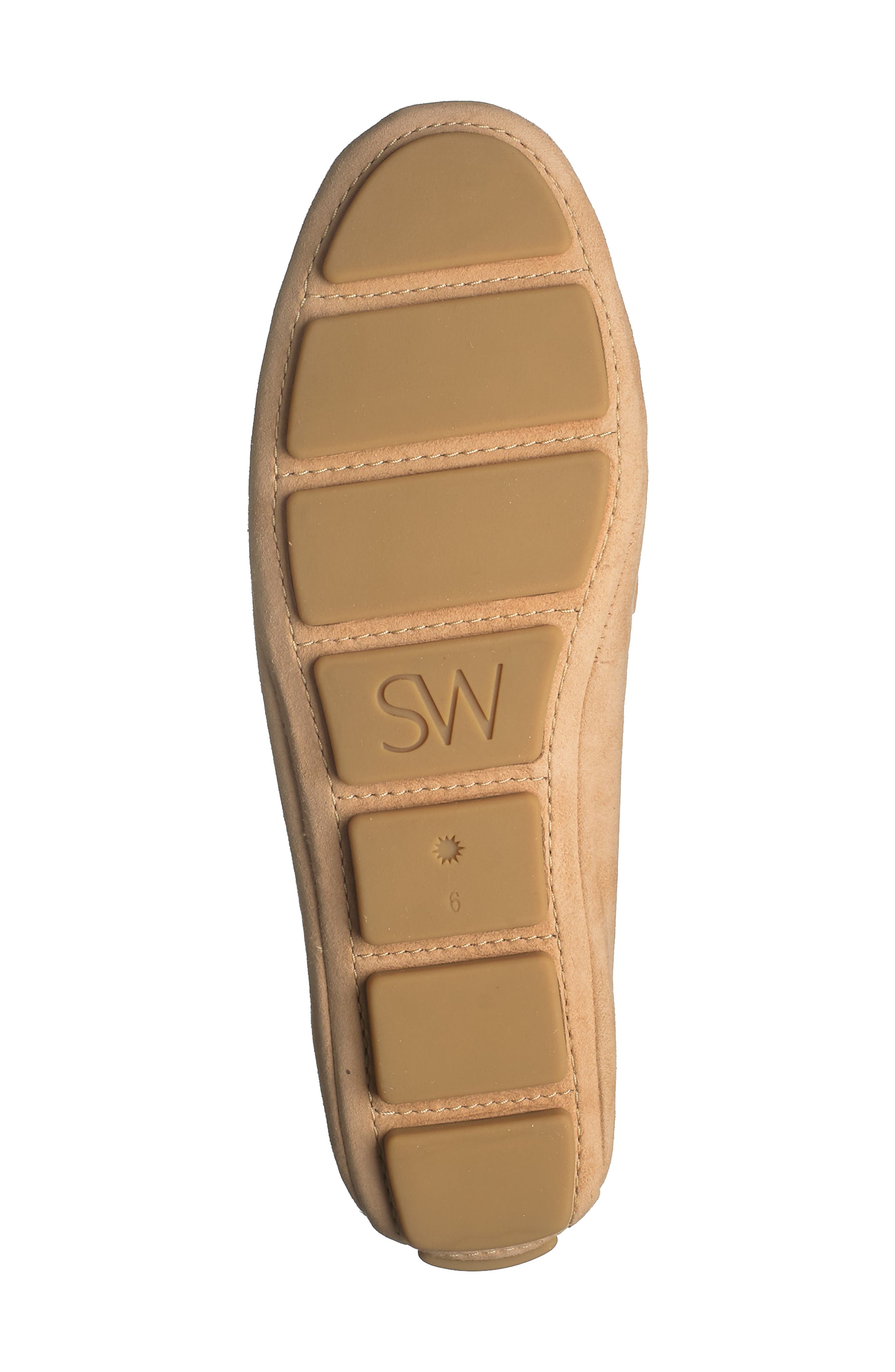 Stuart Weitzman Allpearls Faux Pearl Studded Driving Loafer, Alternate, color, Sandalwood