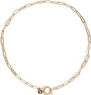 Joey Baby Water Resistant 18K Gold Plated Paper Clip Chain Necklace