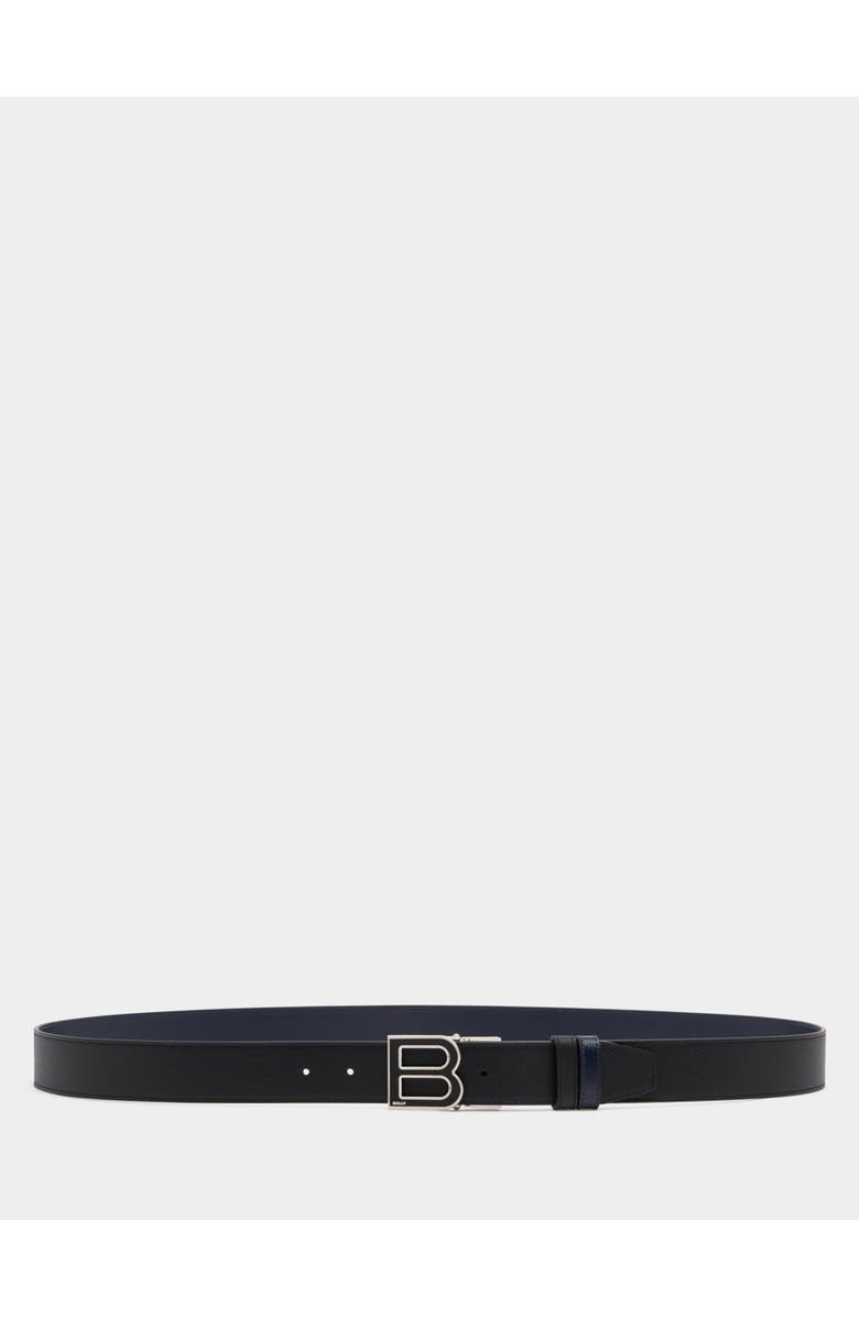 Bally B Logo 35mm Adjustable And Reversible Belt, Main, color, Black/Peacoat+Pall