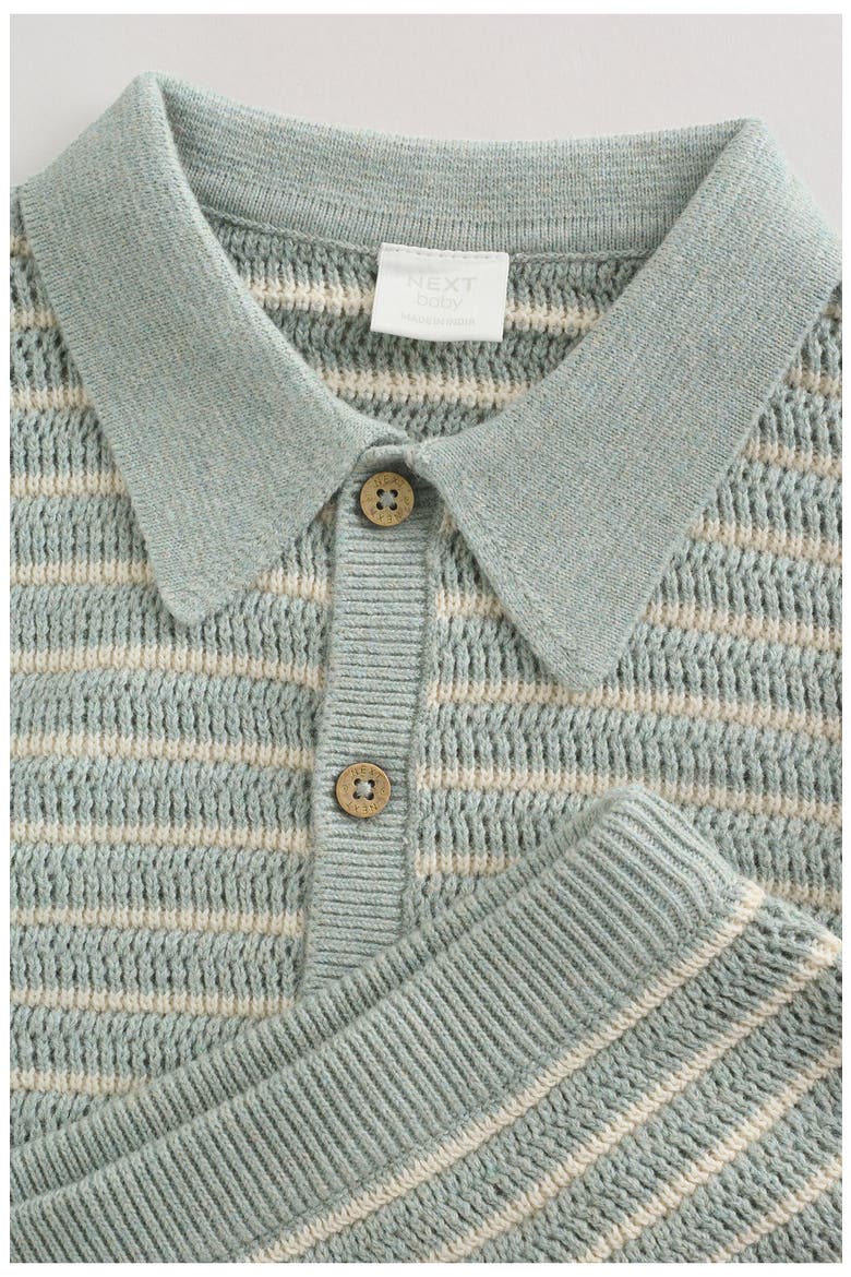 Stripe Knit Cardigan & Bloomers Set, Alternate, color, GREEN