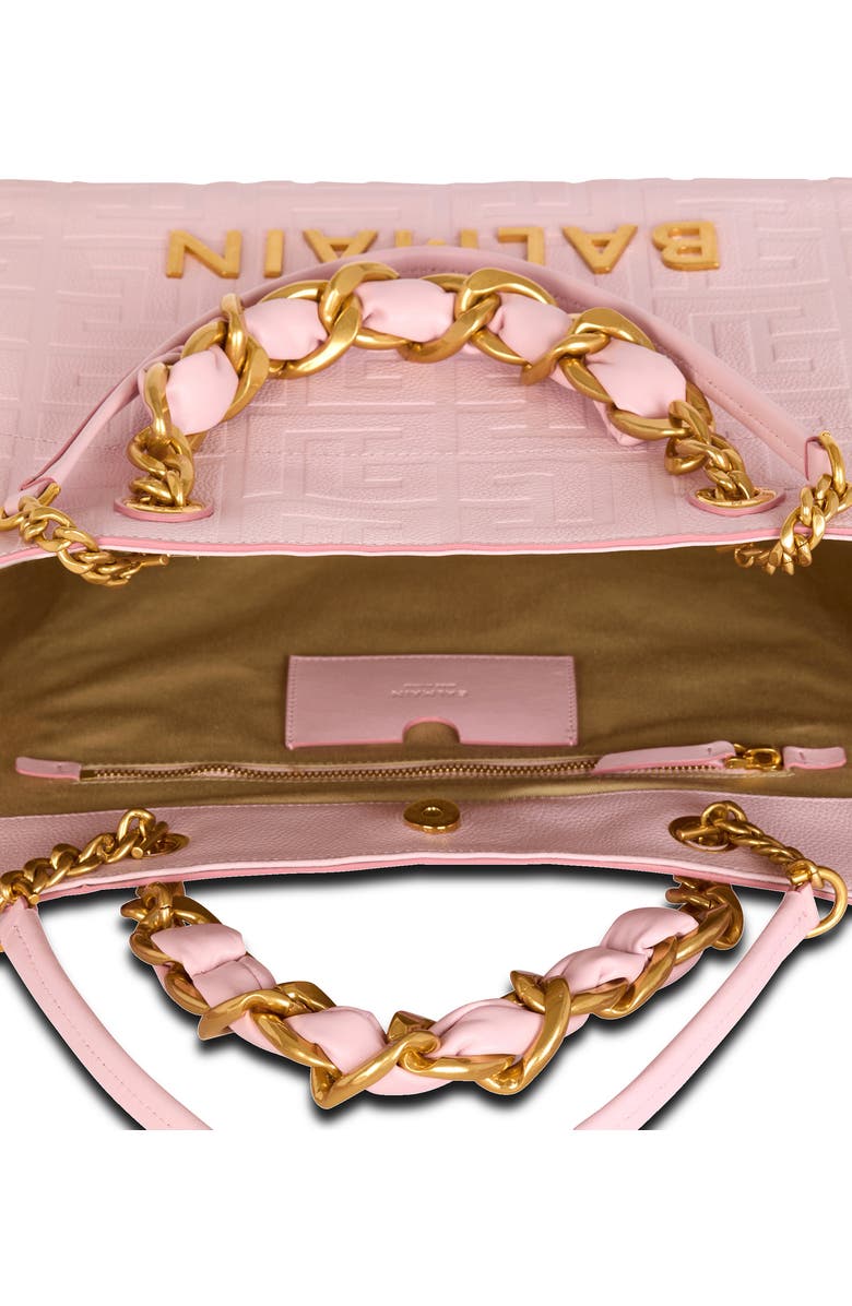 Balmain 1945 Soft Grained Leather Tote, Alternate, color,