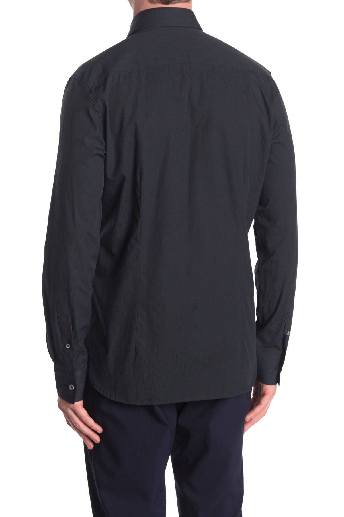 Milano Tailored Fit Jacquard Button-Up Shirt - image 2