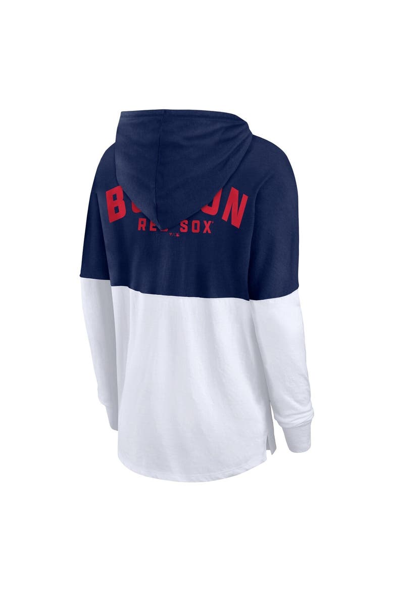 Women's Fanatics Navy/White Boston Red Sox Backup Option Pullover Hoodie, Alternate, color, Navy