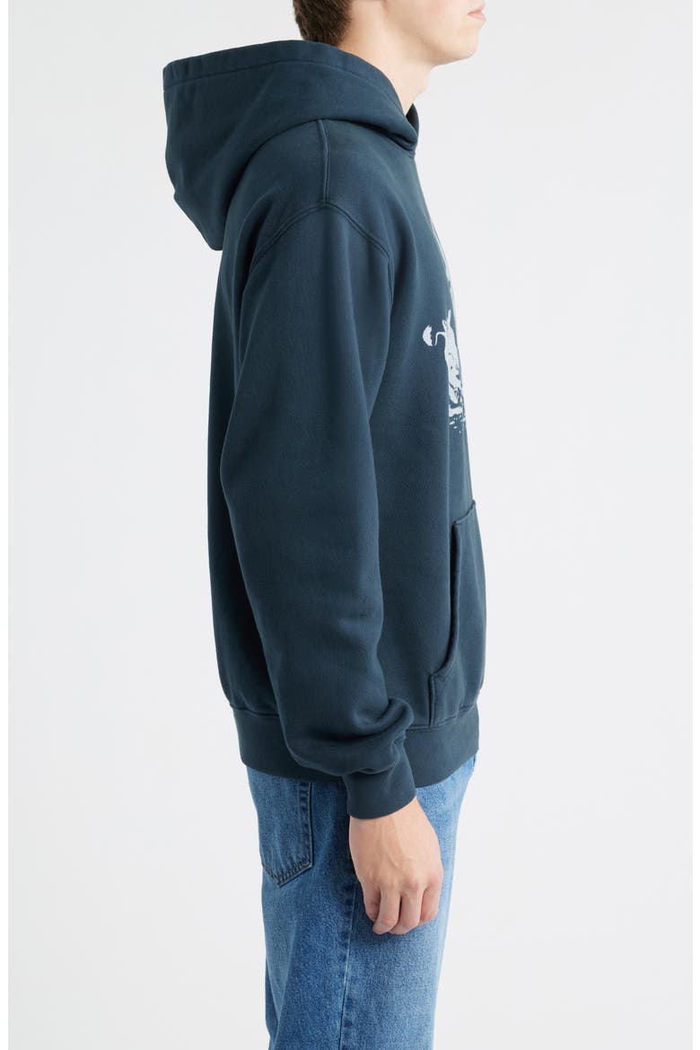 Driftin' Back Graphic Hoodie, Alternate, color, HARD WASHED BLACK