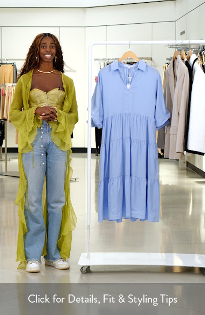 Balloon Sleeve Tiered Midi Dress, sales video thumbnail