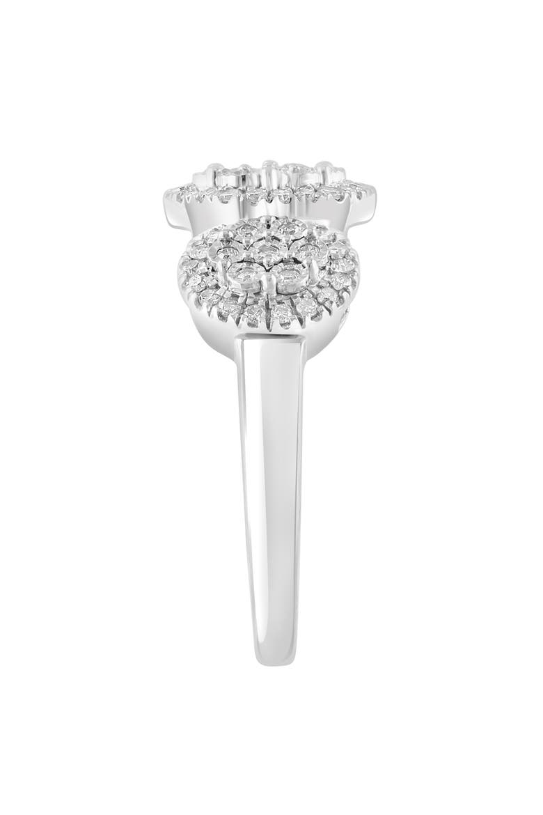 Sterling Silver Diamond Cluster Ring, Alternate, color, SILVER