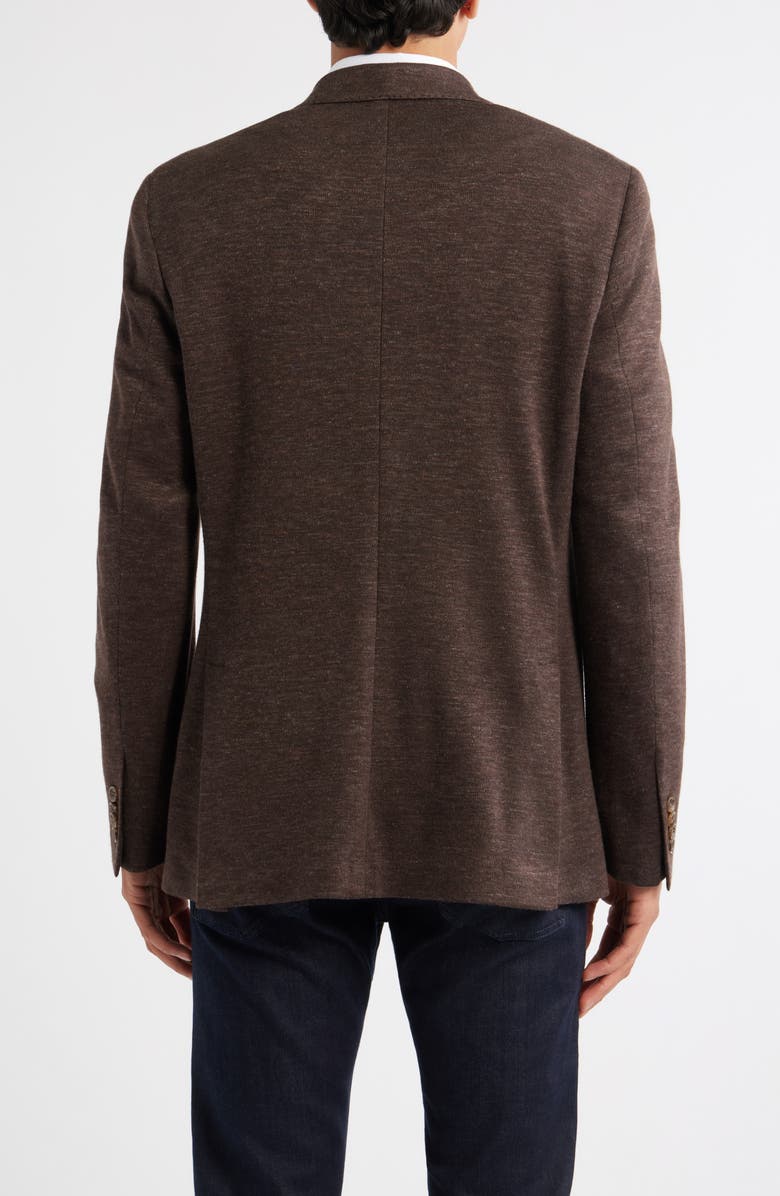 Jack Victor Hartford Brown Mélange Knit Wool & Silk Blend Sport Coat, Alternate, color, Brown