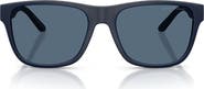 Emporio Armani 57mm Polarized Square Sunglasses