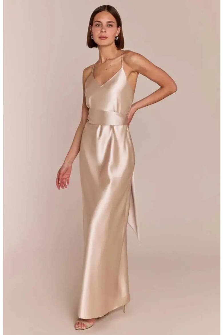 Brooklyn Slip Dress, Main, color, Champagne