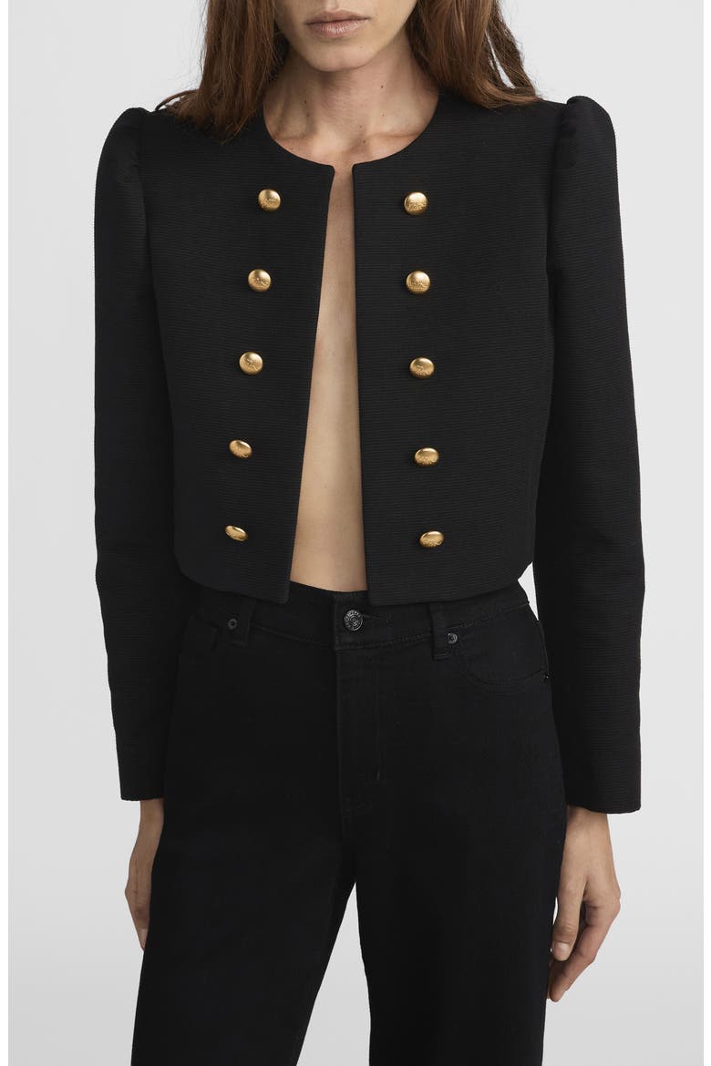 Ritz Nova Cropped Jacket, Main, color, BLACK