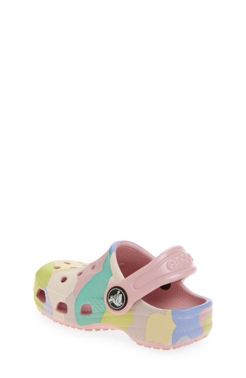 Crocs Kids' Baya Print Clog In Petal Pink